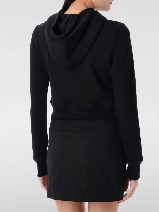 25FW 디젤 F 슬리미 후드 Od 컷 아웃 로고 크롭 후드티셔츠 A157140GRAC 9XX Black - DIESEL