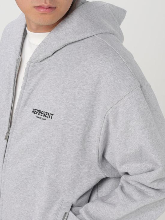  리프레젠트 집업 니트 OCM41122 158 Grey - REPRESENT