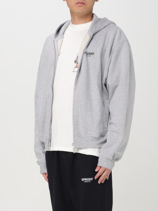 리프레젠트 집업 니트 OCM41122 158 Grey - REPRESENT