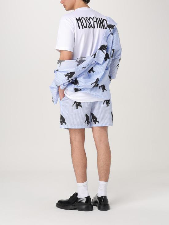 25FW 모스키노 반팔 티셔츠 07160241 1001 White - MOSCHINO