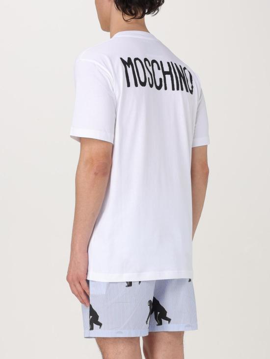25FW 모스키노 반팔 티셔츠 07160241 1001 White - MOSCHINO