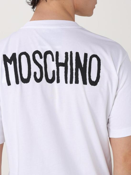 25FW 모스키노 반팔 티셔츠 07160241 1001 White - MOSCHINO