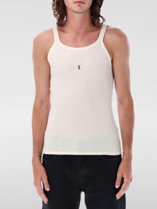 25FW 생로랑 모노그램 리브 탱크탑  761275Y37EC 9744 Beige