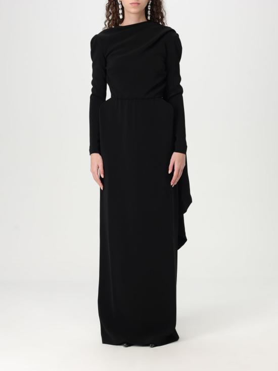 24FW 발렌시아가 롱 원피스 809037 TRO27 1000 Black