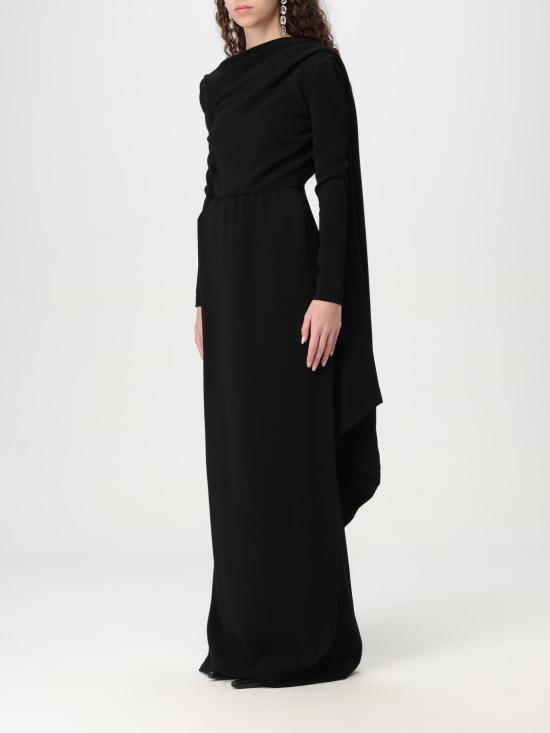 24FW 발렌시아가 롱 원피스 809037 TRO27 1000 Black - BALENCIAGA