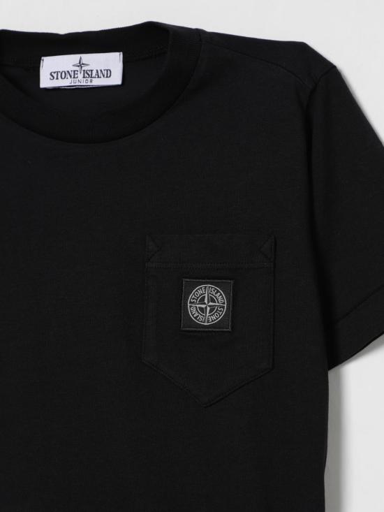 25FW [키즈] 스톤 아일랜드 티셔츠 2100004S0047 V0029 Black - STONE ISLAND