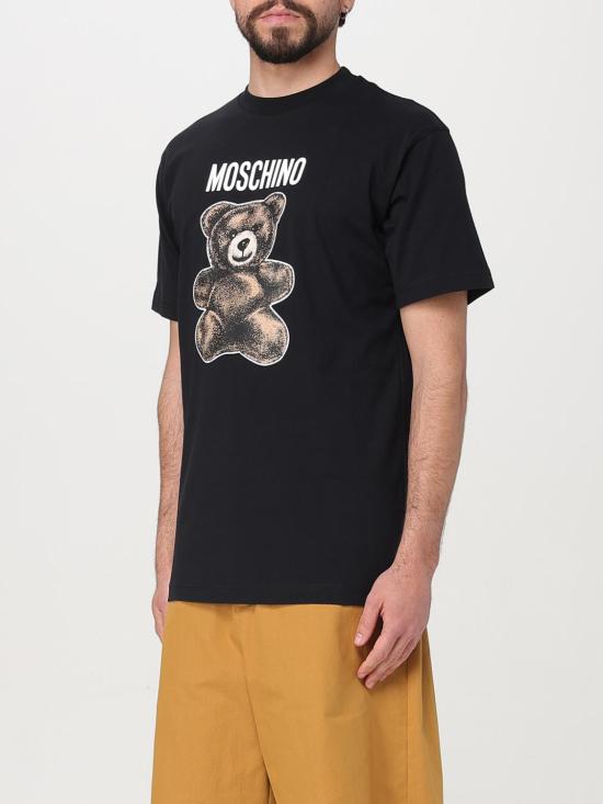 25FW 모스키노 반팔 티셔츠 07100241 1555 Black - MOSCHINO