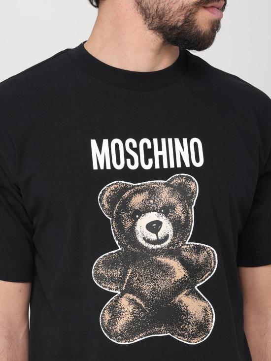 25FW 모스키노 반팔 티셔츠 07100241 1555 Black - MOSCHINO