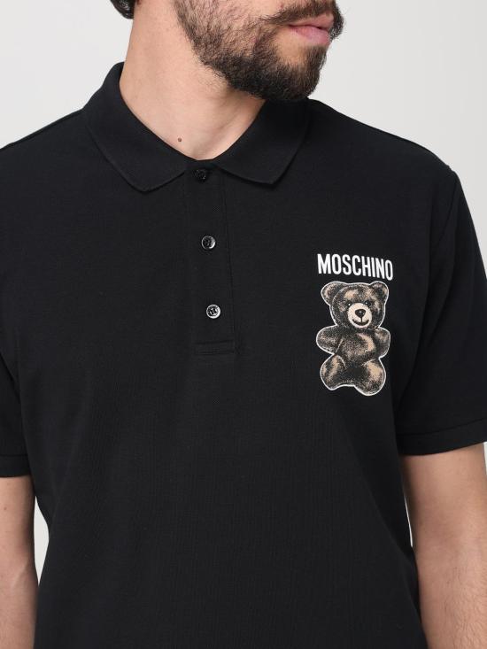 25FW 모스키노 폴로 티셔츠 16010242 1555 Black - MOSCHINO