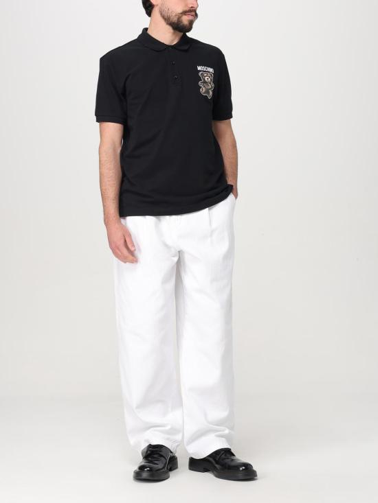 25FW 모스키노 폴로 티셔츠 16010242 1555 Black - MOSCHINO