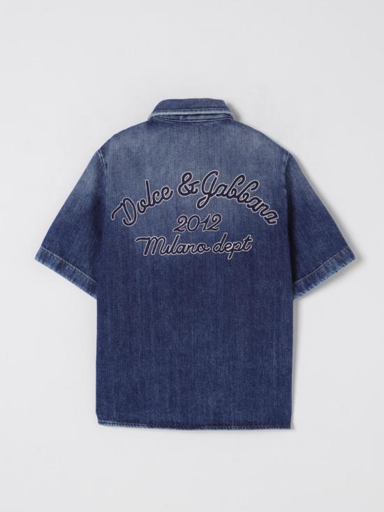 25FW [키즈] 돌체앤가바나 셔츠 L44S32LDC94 S9000 Denim - DOLCE & GABBANA