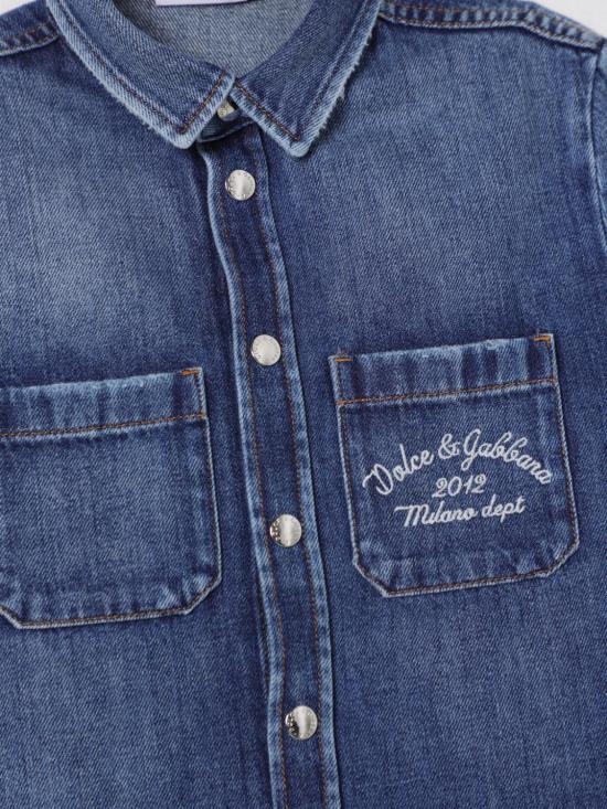 25FW [키즈] 돌체앤가바나 셔츠 L44S32LDC94 S9000 Denim - DOLCE & GABBANA