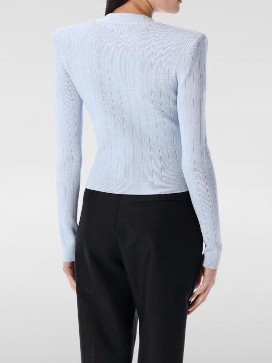 25SS 발망 가디건 DF1KL007KB07 6AC Gnawed Blue - BALMAIN