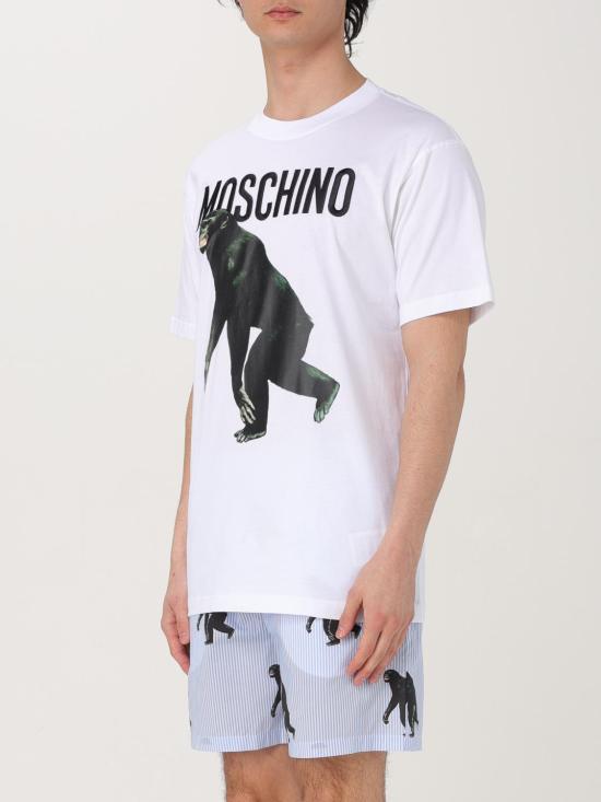 25FW 모스키노 반팔 티셔츠 07130241 1001 White - MOSCHINO