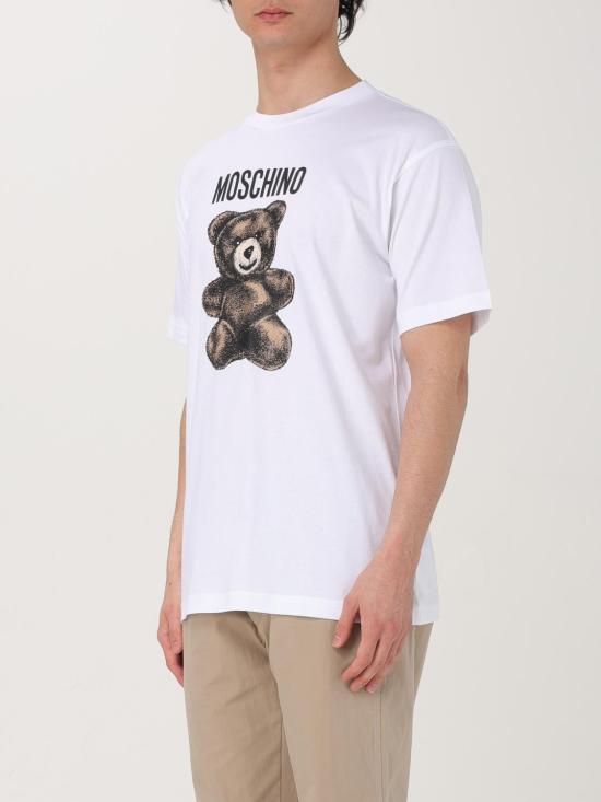 25FW 모스키노 반팔 티셔츠 07100241 1001 White - MOSCHINO