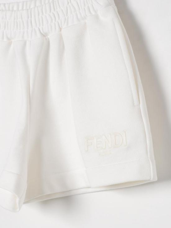 25FW [키즈] 펜디 쇼츠/버뮤다 JFF3485V0 F0TU9 White - FENDI