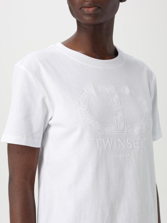 25FW 트윈셋 반팔 티셔츠 251TP2072 00001 White - TWINSET
