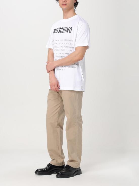 25FW 모스키노 반팔 티셔츠 07170241 1001 White - MOSCHINO