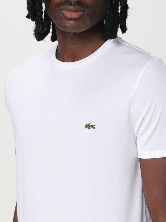 25FW 라코스테 피마 코튼 저지 크루넥 티셔츠 TH6709 001 White - LACOSTE