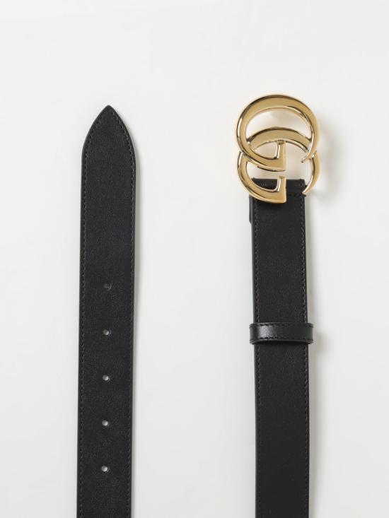 26SS 구찌 GG 마몽 씬 벨트 4145160YA0G 1000 Black - GUCCI