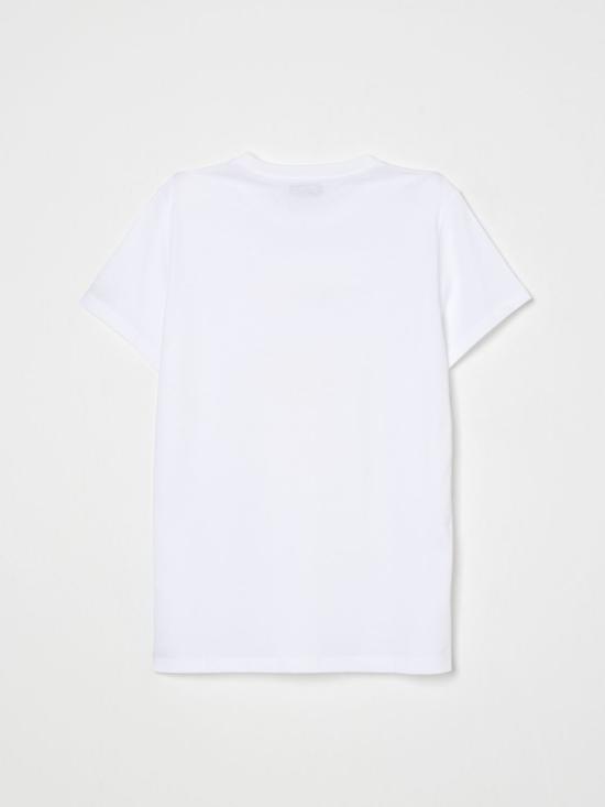 25FW [키즈] 모스키노 티셔츠 HUM058LAA01 10101 White - MOSCHINO