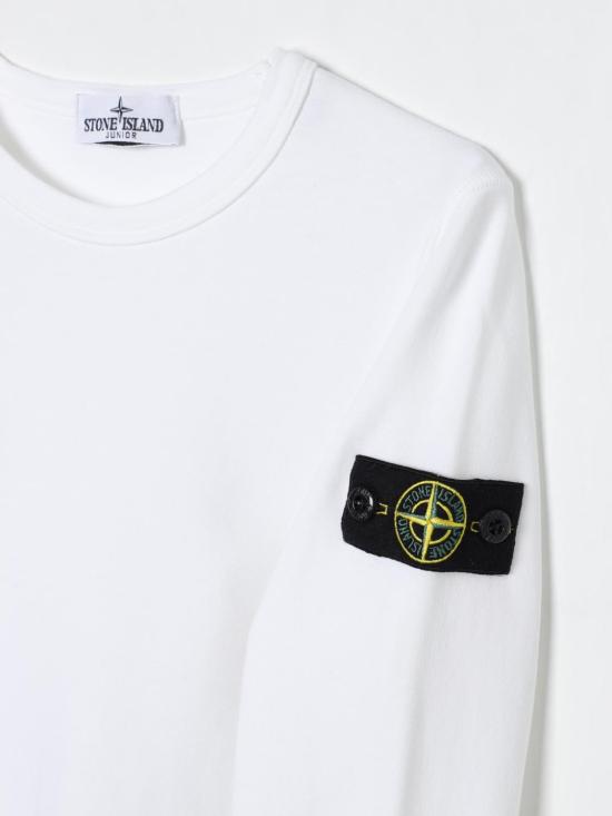 25FW [키즈] 스톤 아일랜드 풀오버 6100011S0040 V0001 White - STONE ISLAND