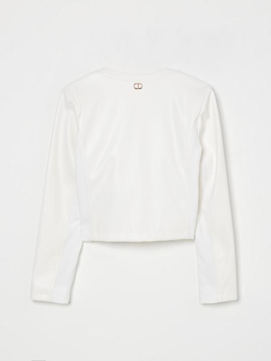 25FW [키즈] 트윈셋 캐주얼 자켓 251GJ2560 00808 White - TWINSET