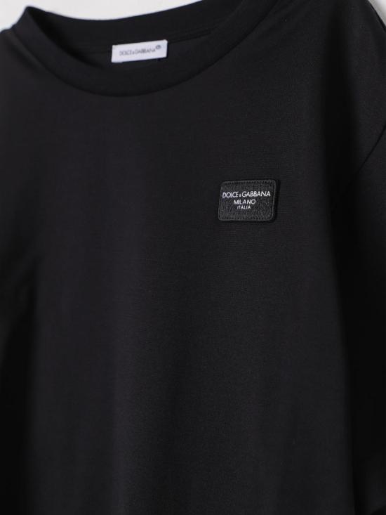 25FW [키즈] 돌체앤가바나 티셔츠 L4JTBLG7M4S N0000 Black - DOLCE & GABBANA