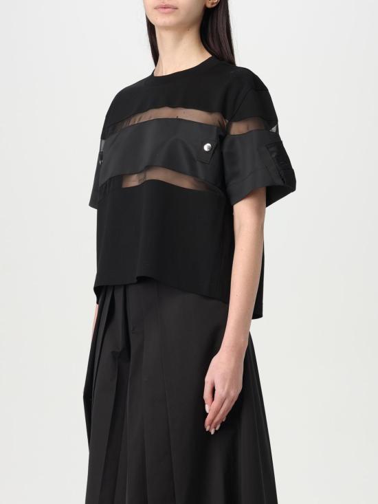 25FW 사카이 반팔 티셔츠 2507694 001 Black - SACAI