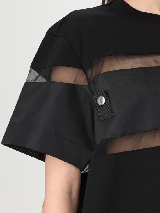 25FW 사카이 반팔 티셔츠 2507694 001 Black - SACAI