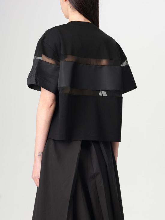 25FW 사카이 반팔 티셔츠 2507694 001 Black - SACAI