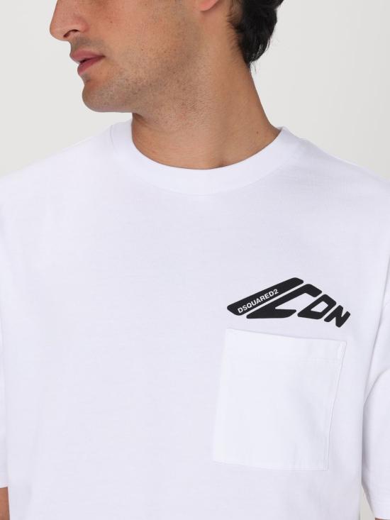 25FW 디스퀘어드2 반팔 티셔츠 S79GC0097D20033 100 White - DSQUARED2