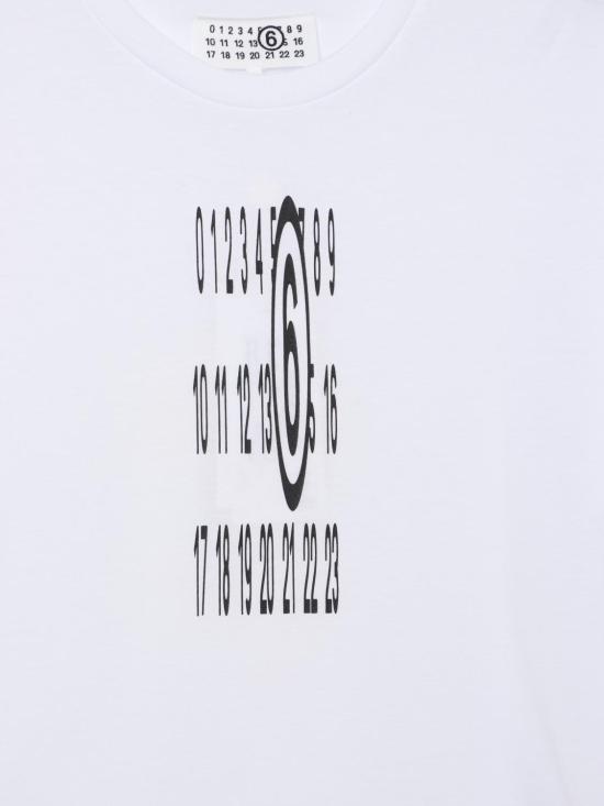 25FW [키즈] MM6 메종마르지엘라 티셔츠 M60804MM02Y M6100 White - MM6 MAISON MARGIELA