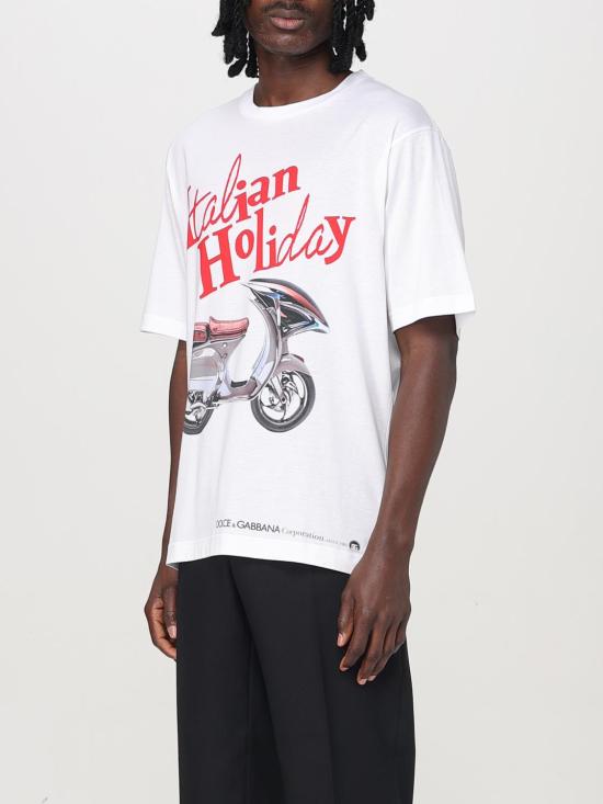 25FW 돌체앤가바나 반팔 티셔츠 G8PN9TG7O4S W0800 White - DOLCE & GABBANA