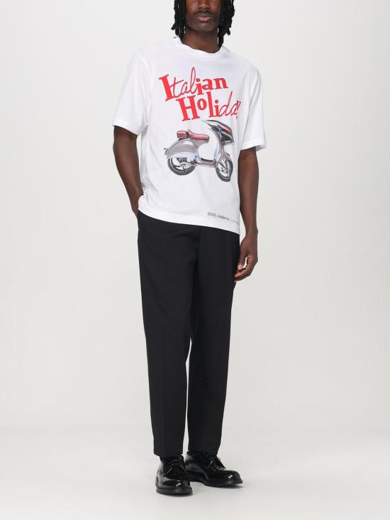 25FW 돌체앤가바나 반팔 티셔츠 G8PN9TG7O4S W0800 White - DOLCE & GABBANA