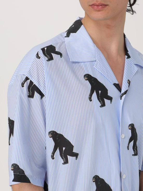 25FW 모스키노 반팔 셔츠 02260258 1303 Blue - MOSCHINO