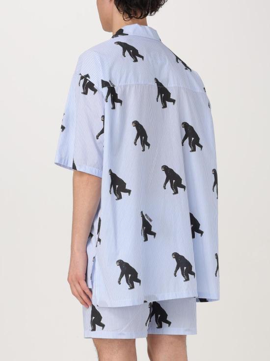 25FW 모스키노 반팔 셔츠 02260258 1303 Blue - MOSCHINO