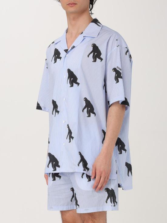 25FW 모스키노 반팔 셔츠 02260258 1303 Blue - MOSCHINO