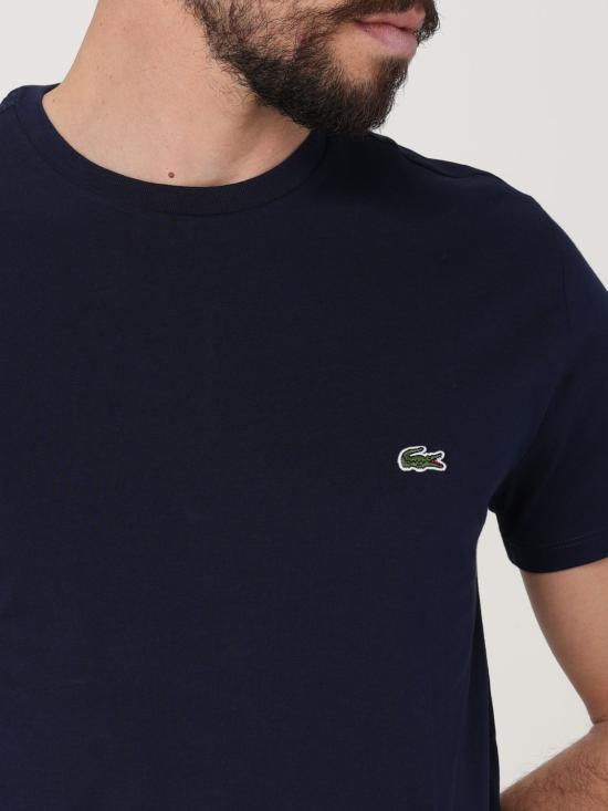 25FW 라코스테 피마 코튼 저지 크루넥 티셔츠 TH6709 166 Blue - LACOSTE