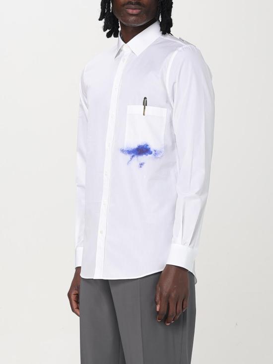 25FW 모스키노 긴팔 셔츠 02390235 1001 White - MOSCHINO