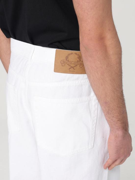 25FW 모스키노 데님 팬츠 03330227 0001 White - MOSCHINO