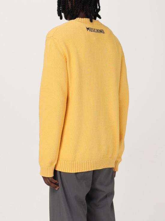 25FW 모스키노 집업 니트 09150207 0028 Yellow - MOSCHINO