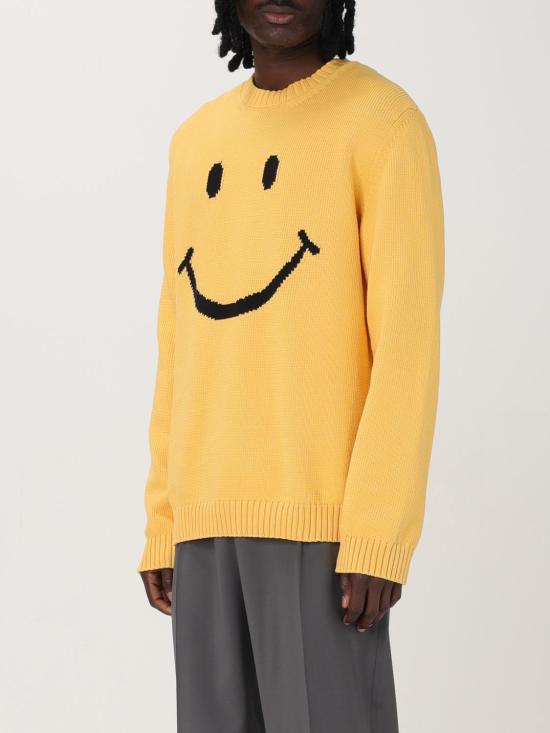 25FW 모스키노 집업 니트 09150207 0028 Yellow - MOSCHINO