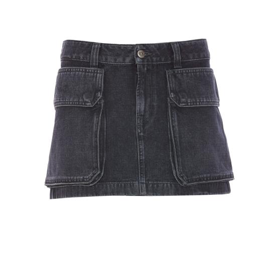 25SS 디젤 미디 스커트 A15784 007Z902 Black