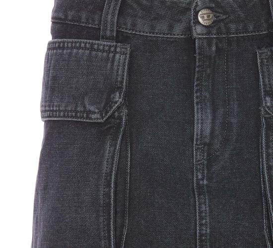 25SS 디젤 미디 스커트 A15784 007Z902 Black - DIESEL