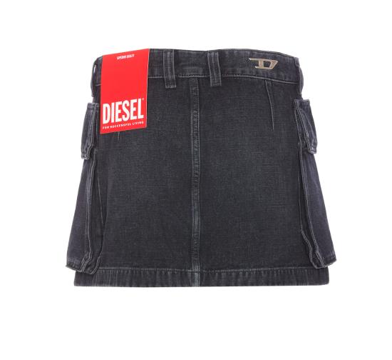 25SS 디젤 미디 스커트 A15784 007Z902 Black - DIESEL