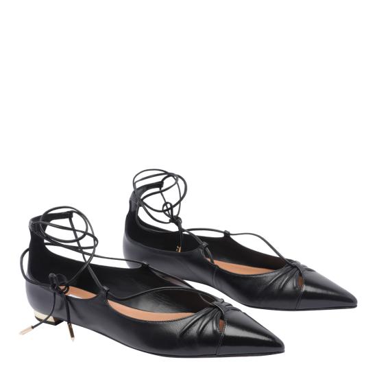 25SS 아쿠아주라 플랫 슈즈 GBIFLAA0 NNG000 Black - AQUAZZURA