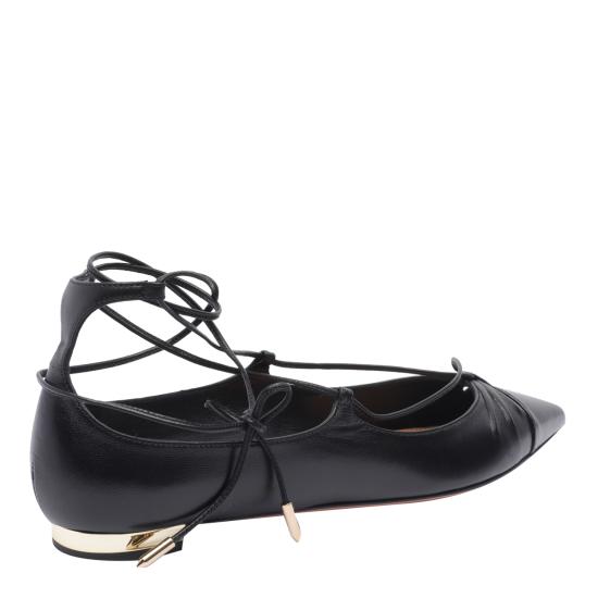 25SS 아쿠아주라 플랫 슈즈 GBIFLAA0 NNG000 Black - AQUAZZURA
