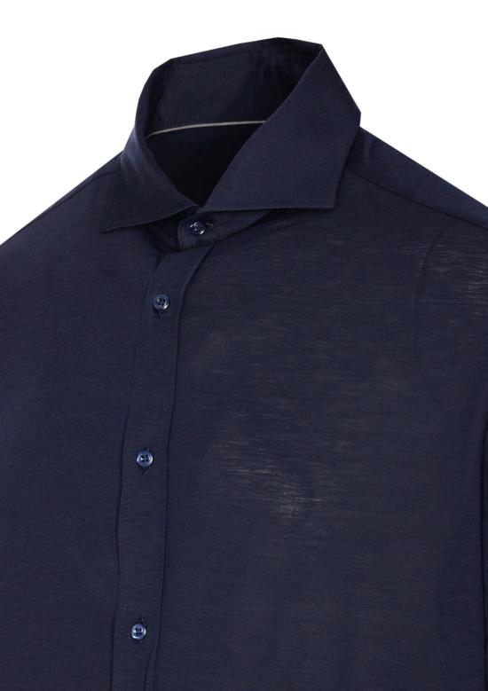 25SS 브루넬로 쿠치넬리 긴팔 셔츠 MD8216686 C6134 Blue - BRUNELLO CUCINELLI