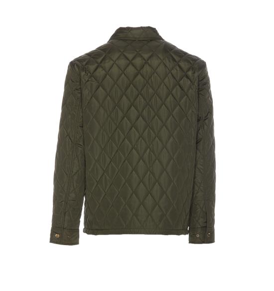 25SS 버버리 퀼팅 나일론 오버셔츠 8100843 C1748 Green - BURBERRY